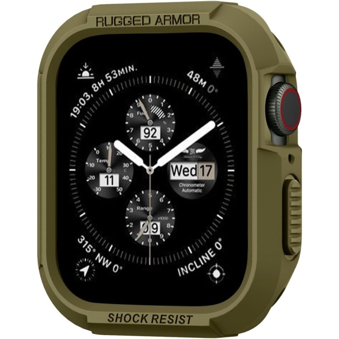 Watch Seri 9/8/7/6/SE/SE2/5/4 (40mm / 41mm) ile Uyumlu Kılıf Rugged Armor Olive Green - 061CS26014