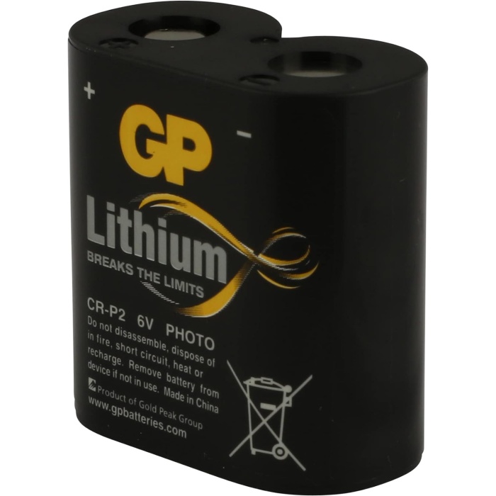 Batteries cr-P2 Cr-P2/Dl223A Boy Lityum Pil, 6 Volt, Tekli Kart