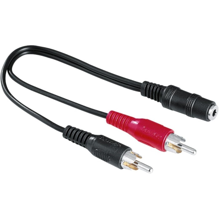 HAMA 3.5mm Soket - 2RCA Fiş, Stereo 0.5m