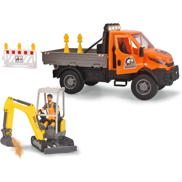 , 203837020, Yol Yapım Seti, Lisanslı, 42 cm, 1:24, Sesli ve Işıklı, Fonksiyonel, Aksesuarlı, Road Construction Set