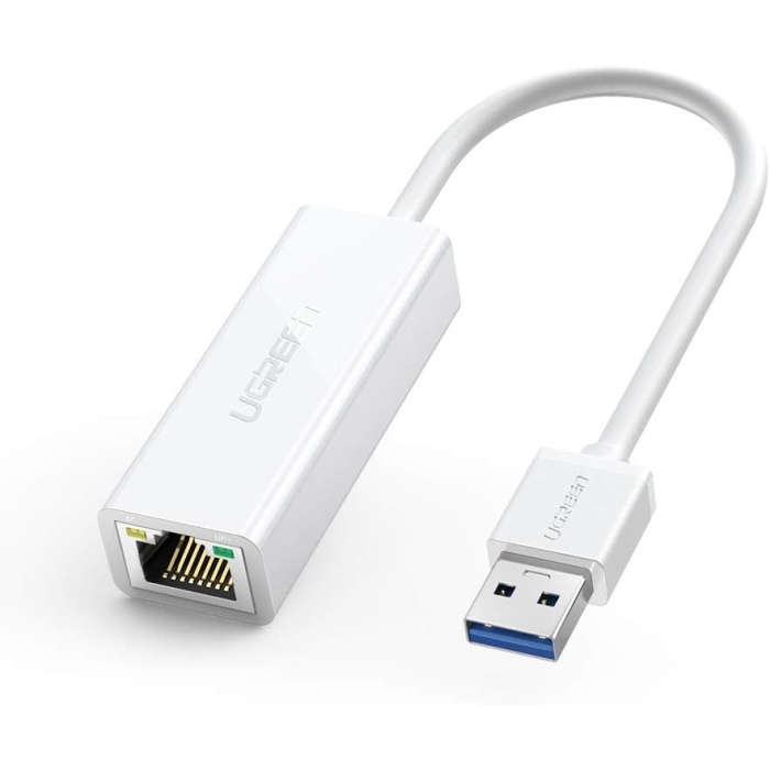 USB 3.0 to RJ45 Gigabit Ethernet Dönüştürücü Adaptör Beyaz