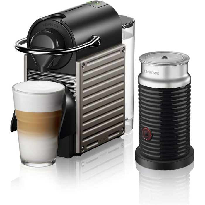 C66T Pixie Titan + Aeroccino 3 Bundle Kahve Makinesi, Gri