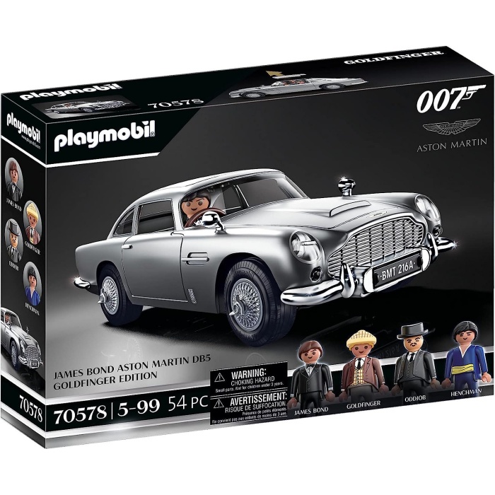 PLAYMOBIL 70578 James Bond Aston Martin DB5 - Goldfinger Sürümü, James Bond Hayranları, Koleksiyonerler ve 5-99 yaş arası çocuklar için