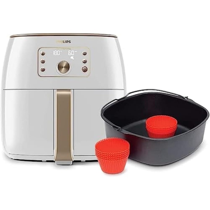 HD9870/20 Airfryer XXL Smart Sensing Fritöz, 1.4 kg, 7.3 L Kapasite (Aksesuar Hediyeli)