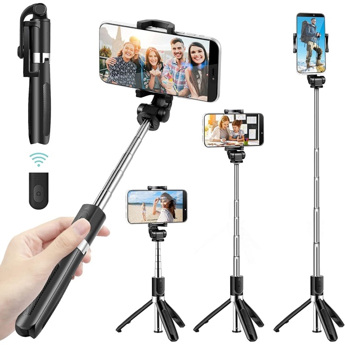 ve Android Uyumlu Selfie Çubuğu Bluetooth Kablosuz Uzaktan Kumandalı Selfie Çubuğu Tripod Taşınabilir Uzatılabilir Kablosuz Tripod Selfie Çubuğu Cep Telefonu Tripod Cep Telefonu Selfie Çubuk