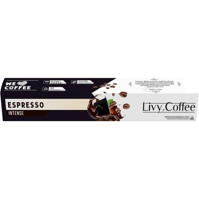 Uyumlu Kapsül Kahve Espresso intense 10 kapsül