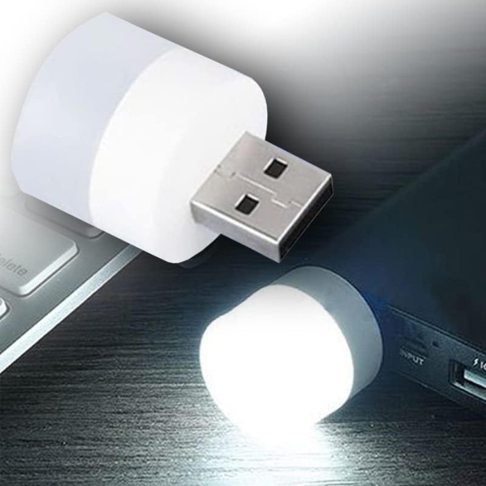 USB LED Küçük Beyaz Işık - Beyaz Işıklı USB Küçük LED Lamba, Koridor, Tuvalet, Oturma Odası, Çocuk Odası için Rehber Gece Aydınlatma