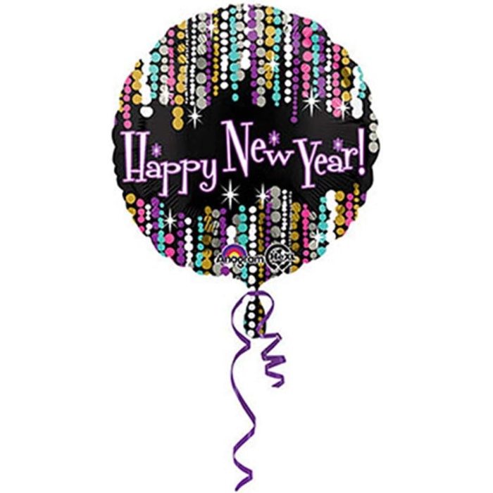 TM-BLN-0146 Happy New Year Folyo Balon, 43 cm