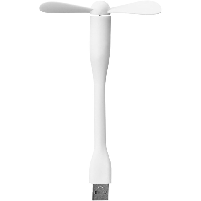 Tkz SL-UF05 Beyaz Esnek USB Fan Soğutucu USB Girişli Taşınabilir Powerbank ile Çalışan Serinletici Fan Mini Vantilatör Fan Sessiz Çalışma