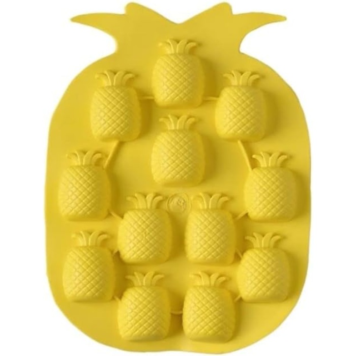 Silikon Çilek Buz Kalıbı, Silikon Ananas Buz Kalıbı, Mini Çilek Buz Kalıbı, Mini Ananas Buz Kalıbı, Çikolota Kalıbı, Buz Kalıbı (Ananas)