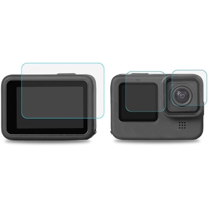 Hero 9 Temperli Cam Ekran Koruyucu,  Hero 9, Hero 10 Black ile Uyumlu