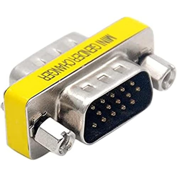 4631 Vga Erkek Erkek 15 Pin Çevirici Dönüştürücü Adaptör Konnektörü