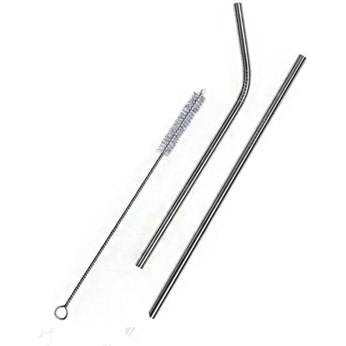 2Li Paslanmaz Çelik Pipet, Temizleme Fırçası, Metal Pipet