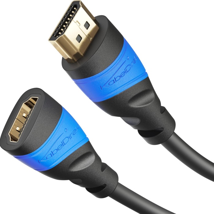 – Özel A.I.S. korumalı HDMI uzatma – 5 m (4K@60Hz Ultra HD – Ethernet ile Yüksek Hız, HDMI 2.0/1.4 uyumlu, Blu-ray/PS5/Xbox Series X/Switch/ için uzatma kablosu)