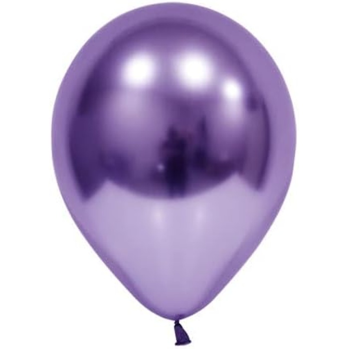 - Mor  parlak Krom Balon 12 inch 10 Adet