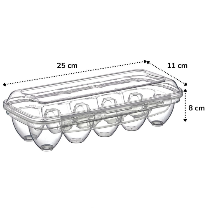 10 Bölmeli Kilitli Kapaklı Yumurtalık Saklama Kutusu YU110 (606)