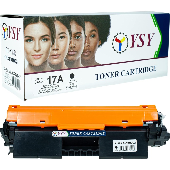 YSY CF217A (17A) & CAN. CRG-047 M102 M130 M132 LBP110 LBP112 LBP113 MF110 MF112 MF113 1600(1.6K) Sayfa Verimli Muadil Toner (Siyah)