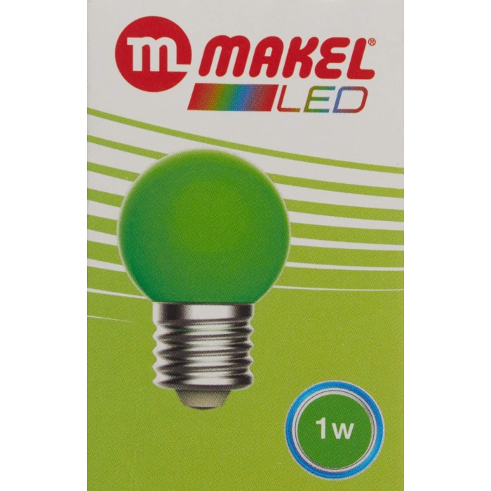 Led Gece Lambası, 1 W, E27 Duy, Yeşil