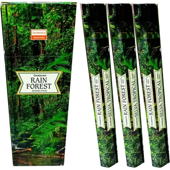 Darshan Rain Forest Yağmur Ormanı Kokusu Özel Aroma Kokusu 20 Adet 1 Paket Çubuk Tütsü