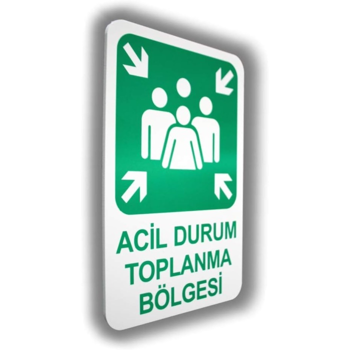 BS Levha Acil m Toplanma Bölgesi 16 x 24 cm  Pvc Levha