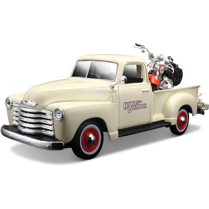 532194 Model Araba, – 1: 24 Harley-Davidson Chevrolet 3100 Pickup 50 Flsts Heritage Springer 01