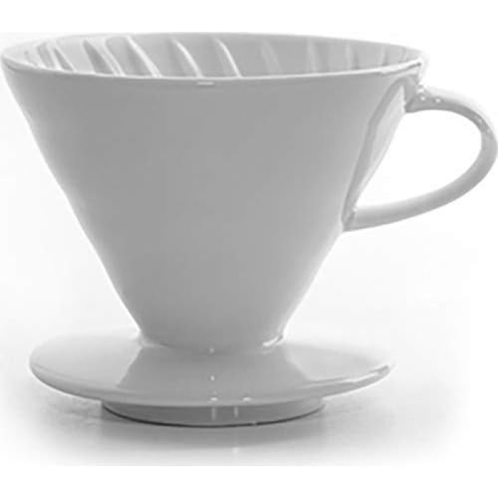 V60 02 Seramik Kahve Demleme ekipmanı (Beyaz) Ceramic Coffee Dripper V60 02 (White)