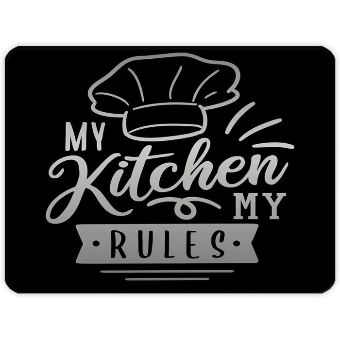 My Kitchen My Rules | Cam Kesme Tahtası (30cm x 40cm)