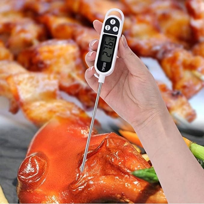 Dijital Termometre, LCD Dijital Pişirme Gıda Probu Termometre Mutfak Barbekü Et Sıcaklık Ölçümü Food thermometer,