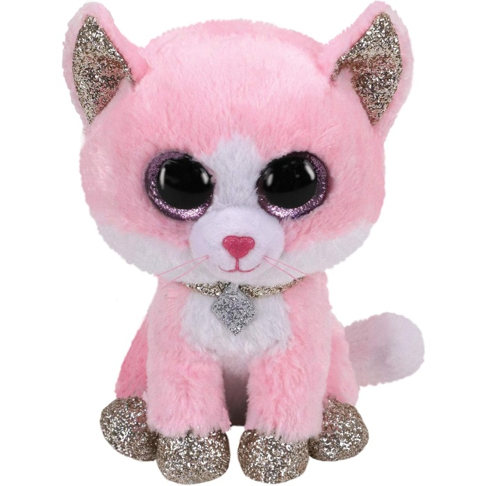 TY 2007516 Fiona Kedi Beanie Boo Pembe Dolması Hayvan, Çok Renkli