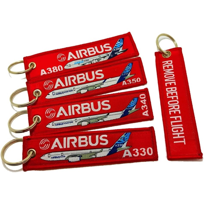 Airbus A380 A350 A340 A330 Remove Before Flight Anahtarlık 4 lü Set