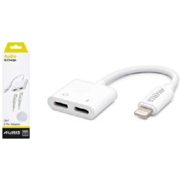 Cable Aurıs 2in1 8 Pin Adapter, Şarj Girişi Çoğaltıcı CABLE-003