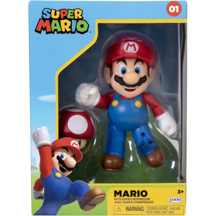 Nintendo Super Mario Figür Mario Koleksiyon Kutusunda, 10 cm