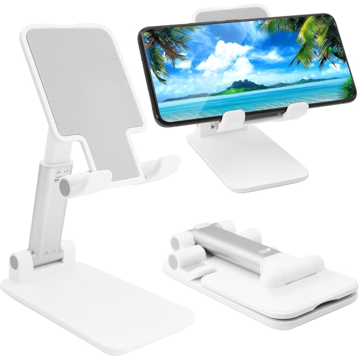 Cep Telefonu Standı, Katlanır Masaüstü Telefon Standı, Açı Yüksekliği Ayarlanabilir Cep Telefonu Tutacağı, Masa, Ofis, Tablet Standı Tüm , iPad, , 4-10 Cep Telefonu ve Tablet ile Uyumlu