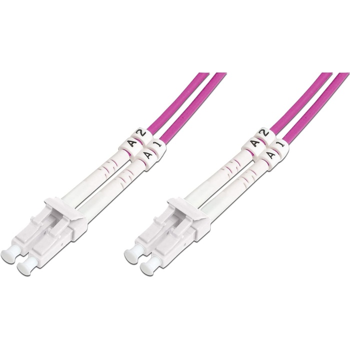 LC-LC Fiber Optik Patch Kablo, Multimode OM 4 50/125 Duplex, 3.0mm, LSZH, 50 metre