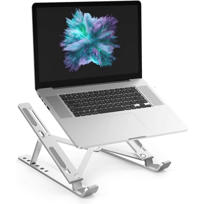 iDock N29-3-Gümüş Katlanır Aluminyum Macbook Laptop Bilgisayar Standı