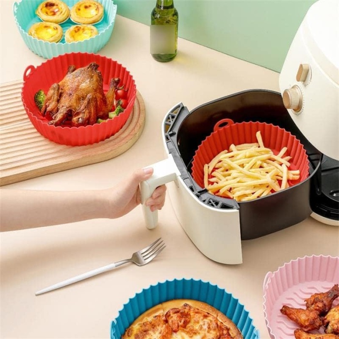 Airfryer Silikon Pişirme Kabı Hava Fritözü Kalıbı Air Fryer Aksesuar Pişirme Kabı - Tüm Airfryerlara Uyumlu…