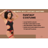 Siyah Hemşire Kıyafetli Fantezi Kostüm Jartiyerli Set 51230-51225