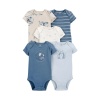 Carters Layette Erkek Bebek 5Li Kısa Kol Body 1P566310 Karışık Renkli