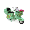 Dekoratif Metal Scooter Sepetli