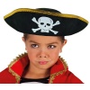 Altın Şeritli Çocuk Boy Yayvan Denizci Korsan Şapkası (CLZ)