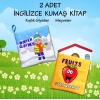 CLZ247 2 Kitap  İngilizce Kışlık Giysiler ve Meyveler Kumaş Sessiz Kitap