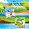 CLZ247 2 Kitap  İngilizce Kışlık Giysiler ve Safari Hayvanları Kumaş Sessiz Kitap