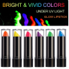 CLZ192 Karanlıkta Parlayan Yanan UV Neon Ruj Yüz Boyama 6 Adet 6 Renk (4172)