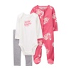 Carters Layette Kız Bebek Tulumlu Set 1P924710 Pembe