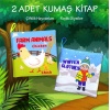 2 Kitap  İngilizce Çiftlik Hayvanları ve Kışlık Giysiler Kumaş Sessiz Kitap