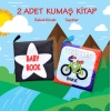 2 Kitap  İngilizce Siyah-Beyaz Bebek ve Taşıtlar Kumaş Sessiz Kitap