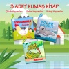 3 Kitap  İngilizce Çiftlik Hayvanları , Kutup ve Safari Hayvanları Kumaş Sessiz Kitap