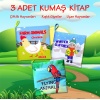 3 Kitap  İngilizce Kışlık Giysiler , Uçan ve Çiftlik Hayvanları Kumaş Sessiz Kitap