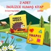 2 Kitap  İngilizce Orman Hayvanları ve Şekiller Kumaş Sessiz Kitap