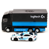 Tarmac Works 1:64 X Logitech Mercedes AMG GT3 Logitech G Race with Plastic Truck Packaging